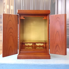 10号 欅（紫檀）調豆仏の正面写真